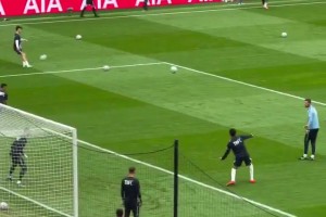 看到热刺这赛前射门练习，比赛还没开始，球迷心已经凉了半截
