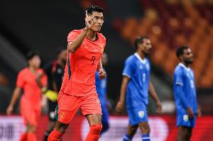 战报：中国男足以3-0战胜马尔代夫